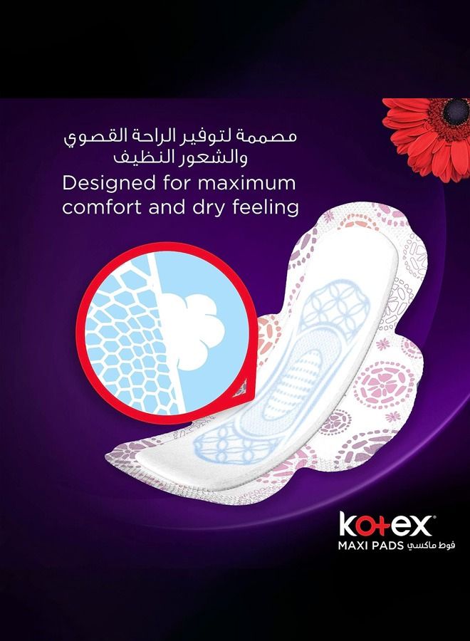 Kotex Anti-Leak Maxi thick Pads with Wings - Normal 30 Pads  - Image 4
