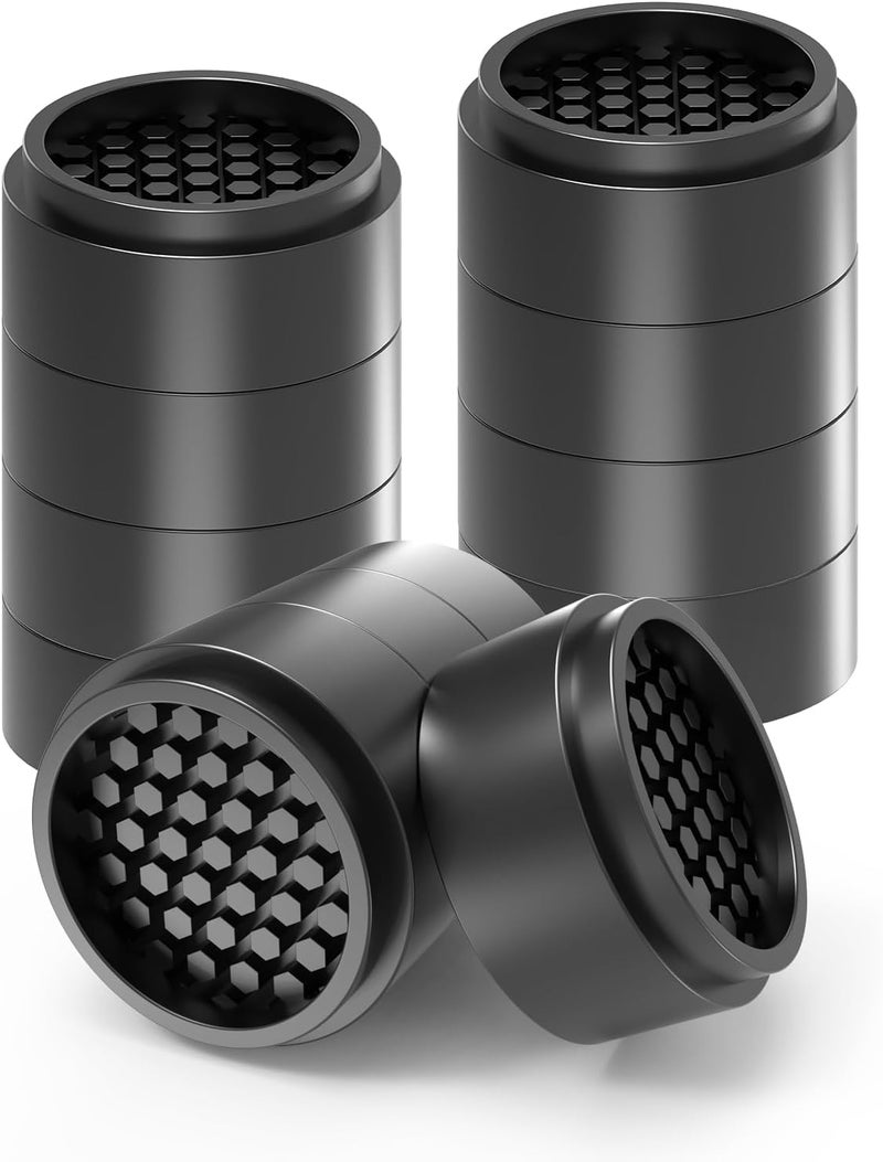 Ezprotekt 1 Inch Adjustable Bed Furniture Risers Stackable Round Heavy Duty Chair Risers Set of 8 Lifts Height 1 2 or 3 for Sofa Couch Table Anti Slip Rubber  Supports 2000 lbs Black