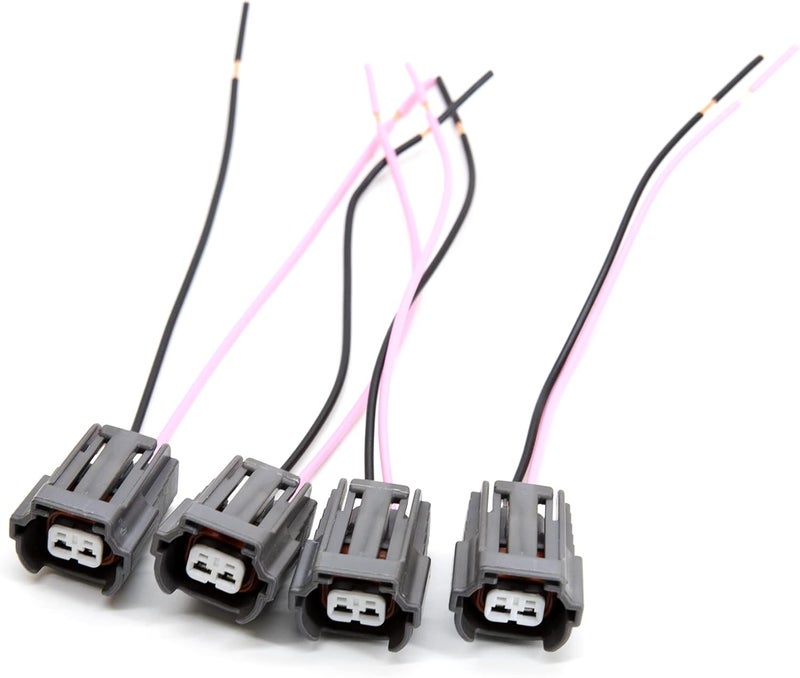 CNUPSM Fuel Injector Connector Plug Wire 2Pin 06A973722 4Pcs Compatible With VW Audi A4 A6 Golf Jetta Skoda Seat - Image 3