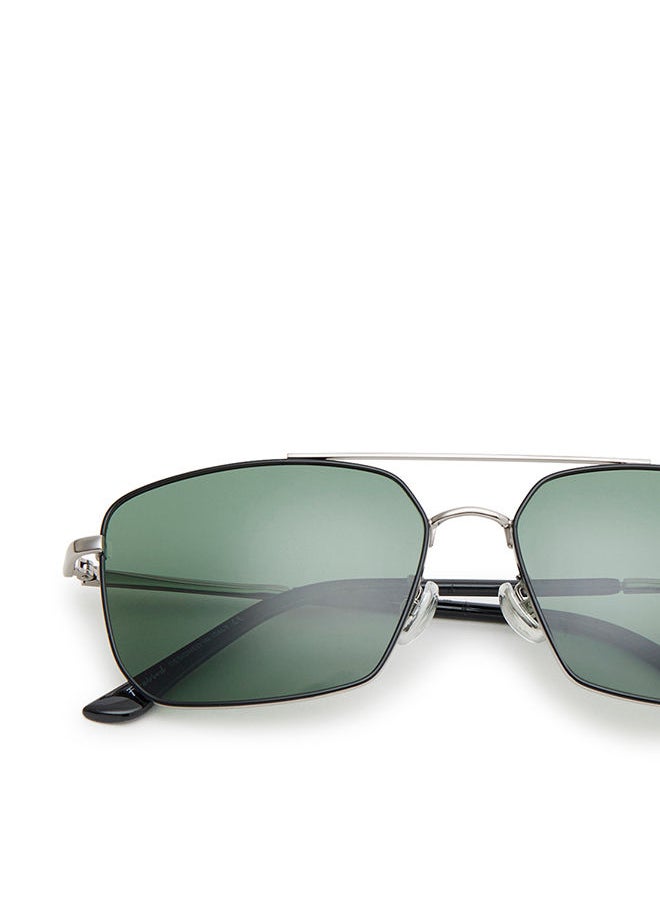 Firebird - Firebird Classic Rectangular Metal Polarized Sunglasses - Image 1