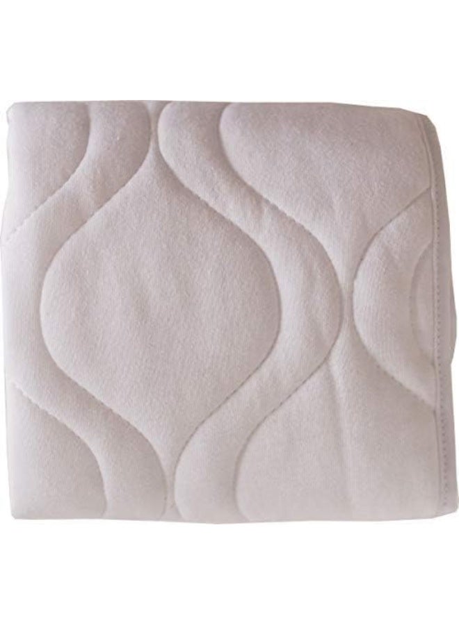 SHEETWORLD.COM SheetWorld Crib Bib Sheet Saver, Soft Cotton, 4 Secure Ties, Solid White, Made in USA - Image 1