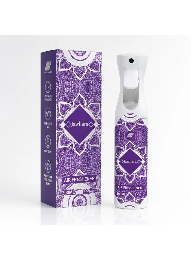 ARD PERFUMES Jawhara Air Freshener Spray by Ard Perfumes – 300ml, Long Lasting Home, Office & Car Fragrance | Amber Musk Scent