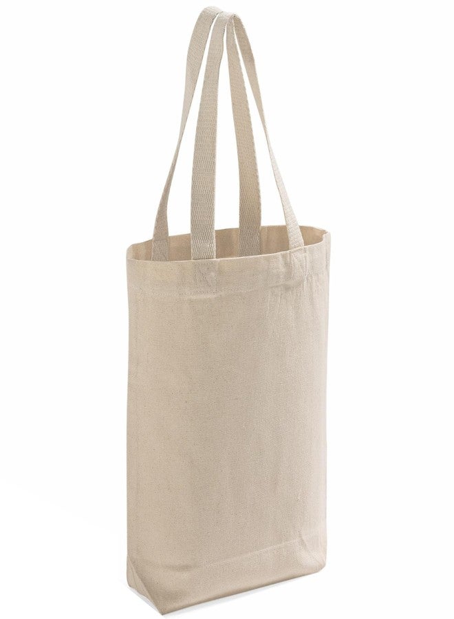 TBF 12 Pack Wholesale Canvas Tote Bags, Natural Color, 12oz Fabric - Multiple Size Options Available (12" W x 12" H x 3" D) - Image 1