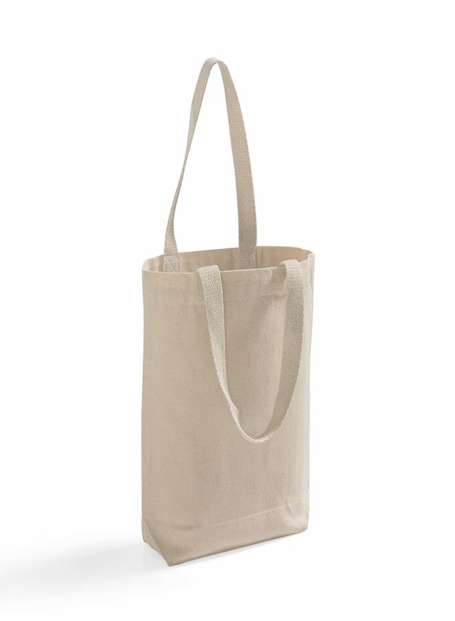 TBF 12 Pack Wholesale Canvas Tote Bags, Natural Color, 12oz Fabric - Multiple Size Options Available (12" W x 12" H x 3" D) - Image 2