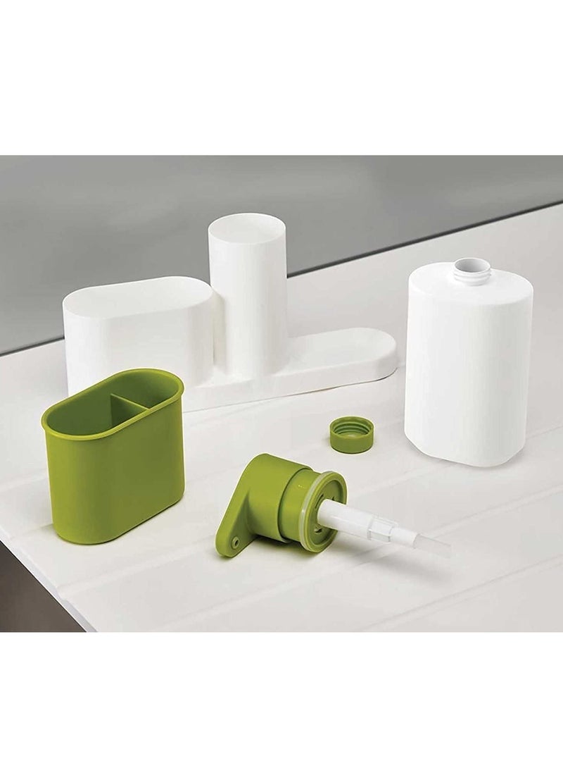 Touchless Automatic Kitchen Dish Soap Dispenser with Sponge Holder, Countertop Sink Organizer for Dish Washing Brush Scrubber, Hand Soap Dispensers for Bathroom, Holds Sponges and Brushes - Image 2