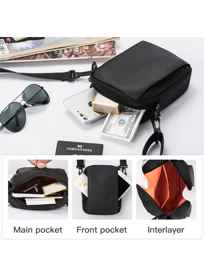 Mobcos Mobcos Back Pack Black Side Bag Small Mobcos Side Bag Small Black Waterproof Anti-Theft Sling Backpack - Durable Oxford Crossbody Chest Bag for Men & Women, Lightweight Travel Daypack with Breathable Back Panel  | Best Price UAE