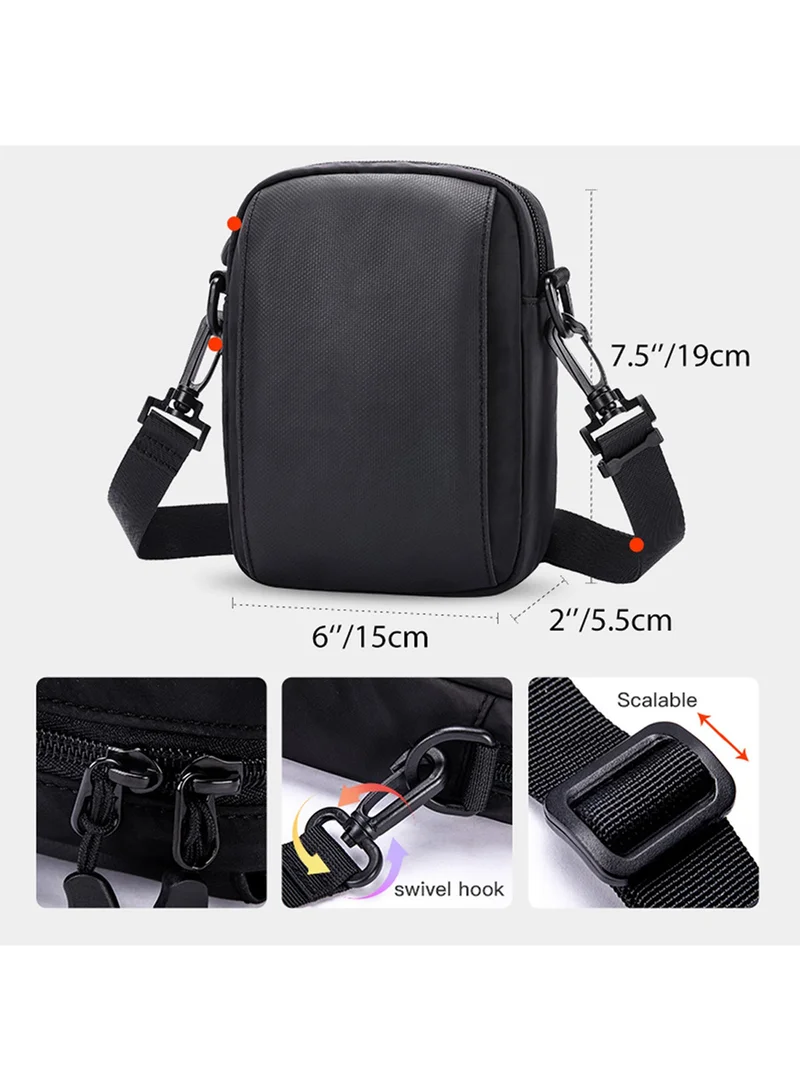 Mobcos Mobcos Back Pack Black Side Bag Small Mobcos Side Bag Small Black Waterproof Anti-Theft Sling Backpack - Durable Oxford Crossbody Chest Bag for Men & Women, Lightweight Travel Daypack with Breathable Back Panel  | Best Price UAE