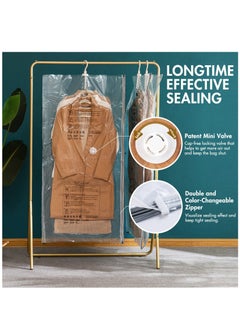 Arabest Hanging Vacuum Storage Bags Space Saving Clothes Bags 4 Pack Long 53x27.6 inches Vacuum Sealed Storage Bags Clothes Bags Dress Coats or Jackets Wardrobe Organizers and Storage  - Image 5