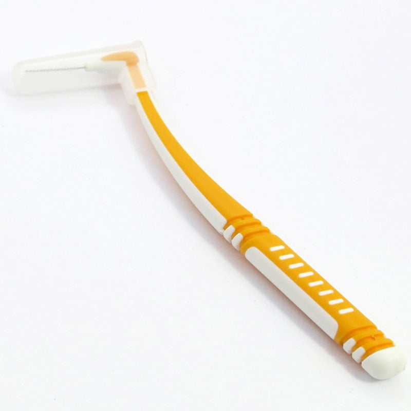 Naisenkelin L-Shaped 0.6mm فرشاة بين الأسنان ، محمول خيط تنظيف الأسنان ، فرشاة أسنان تقويم الأسنان ، 10 قطعة * 1 بطاقة ، حجم SSSS