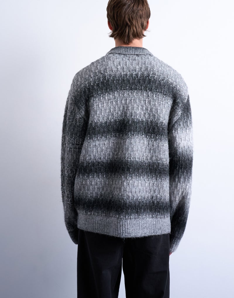 TOPMAN Knitted Zip Up Cardigan - Image 2