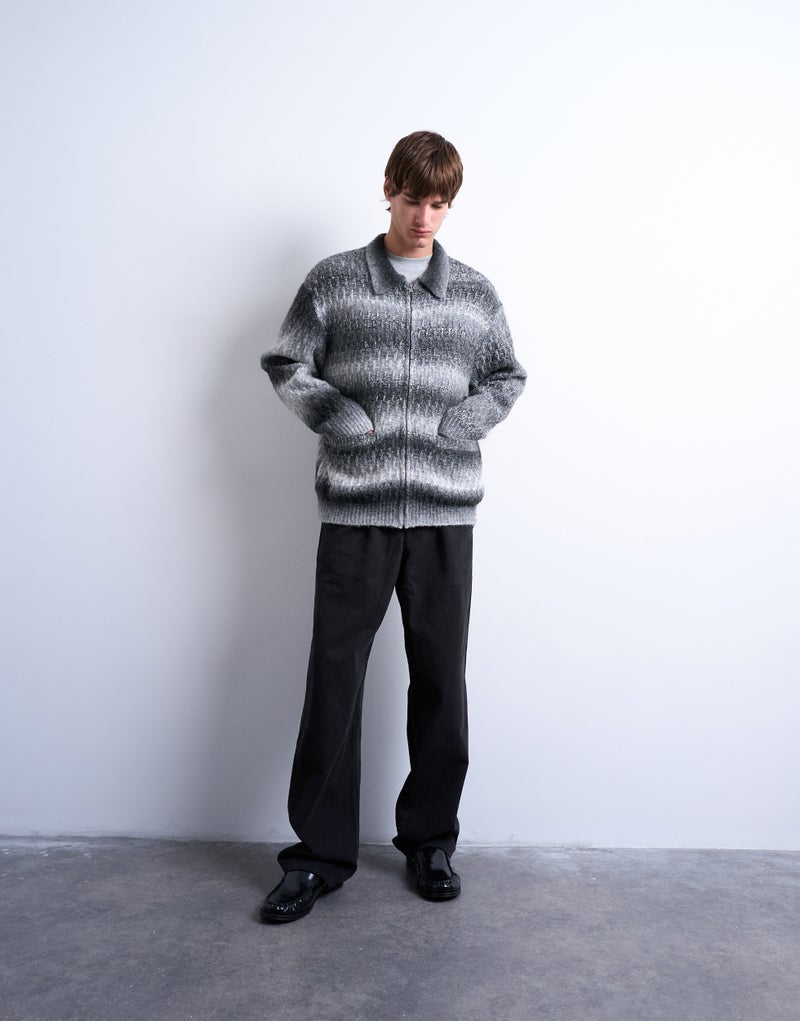 TOPMAN Knitted Zip Up Cardigan - Image 5