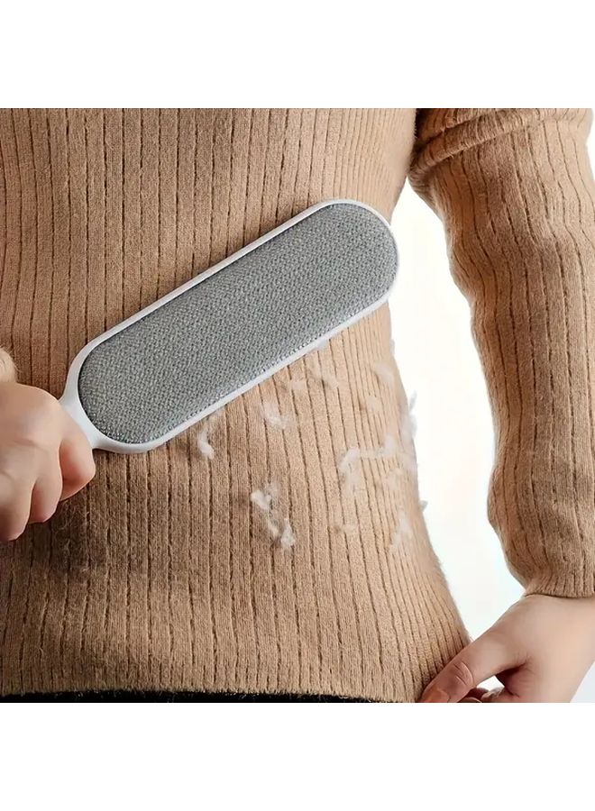Gray Double Sided Pet Hair Brush For Clothes Sofas Bedding Carpets Lint Remover - Image 5