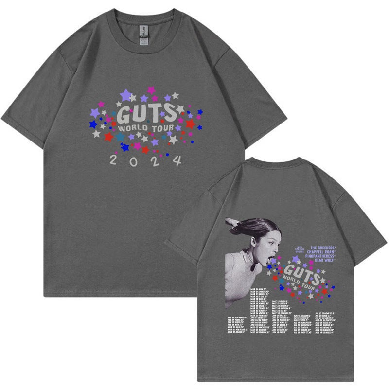 Vintage Sour Vampire Guts 2024 World Concert Tour T Shirt Me - Image 1