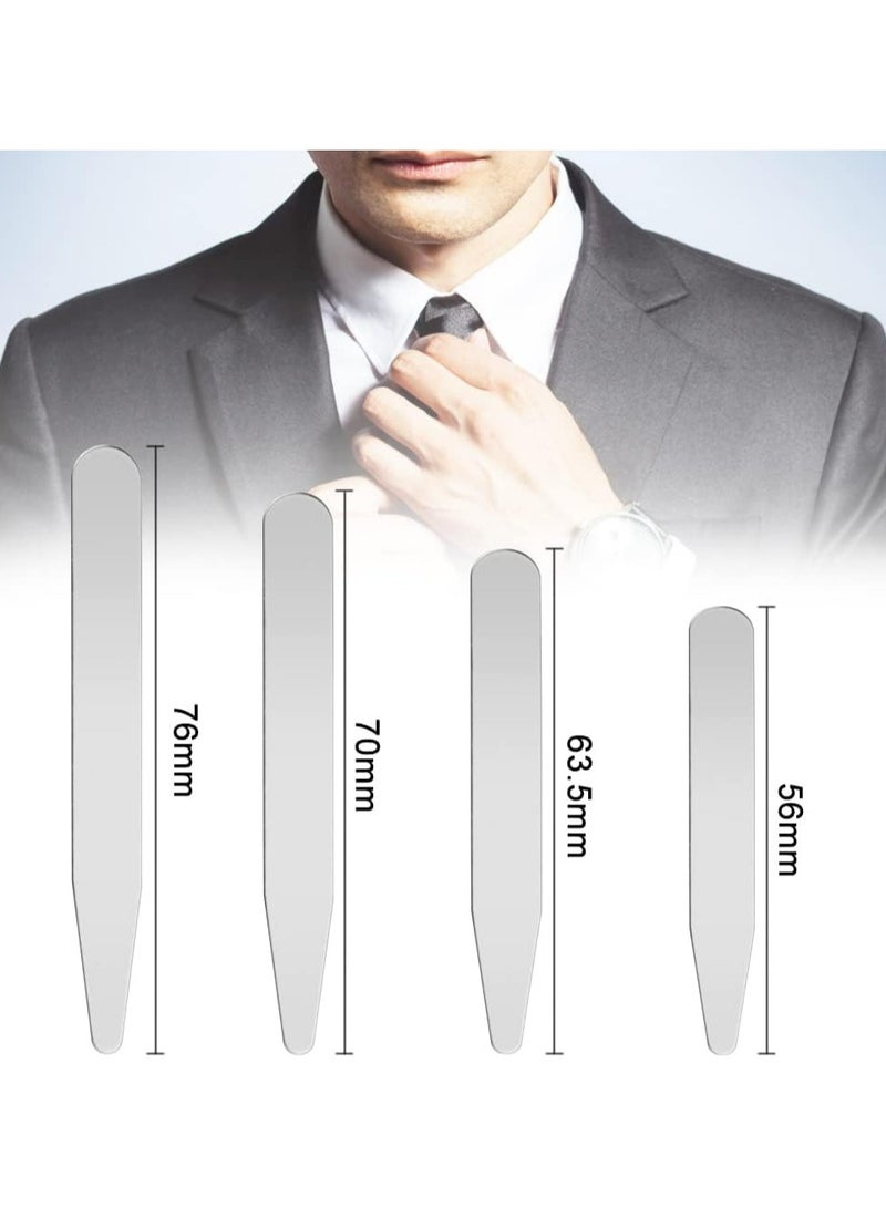 Oasisgalore 8Pcs Stainless Steel Collar Stays - Metal Shirt Collar Supports for Men, Father & Husband - Image 2