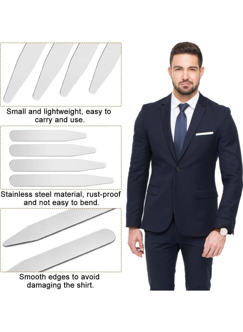 Oasisgalore 8Pcs Stainless Steel Collar Stays - Metal Shirt Collar Supports for Men, Father & Husband - Image 4