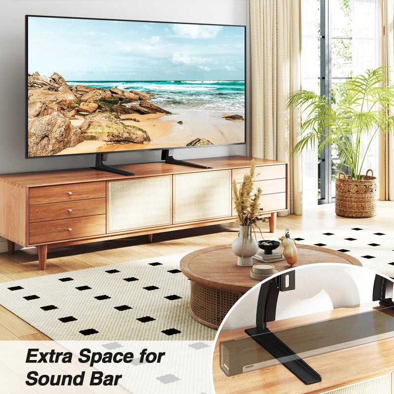 5Rcom TV Stand Mount, Universal TV Stand Tabletop for 22 to 65 inch Plasma LCD LED Flat Screen TVs, Strong TV Legs Holds up to 88lbs, Height Adjustable TV Base, Max VESA 800 x 500mm - Image 4