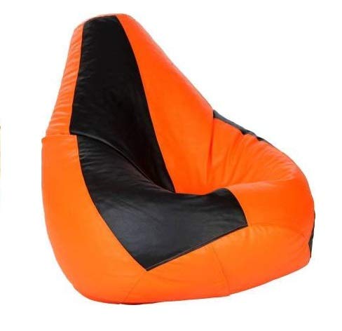 TRUE 2 F Teardrop Bean Bag Cover Without Beans Cover only BlackOrange L - Image 1