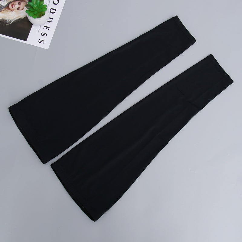1 of Anti knee Lengthen Compression Leg Sleeve Ankle Socks Cover for Sports Size L Black - Image 2