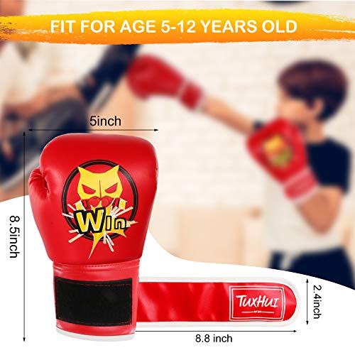 TUXHUI Kids Boxing Gloves for Kids Boys Girls Youth Age 5-12 Years Training Gloves for Punching Bag Kickboxing Muay Thai - Image 5