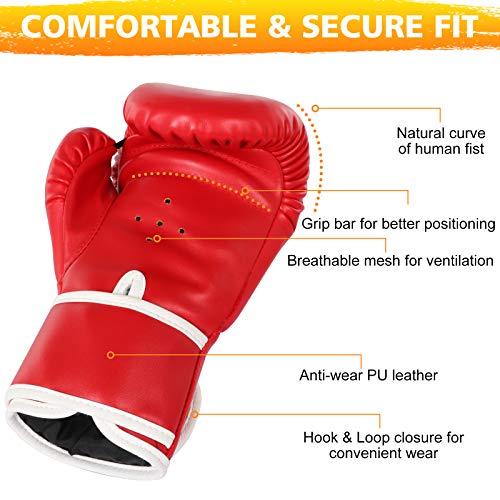TUXHUI Kids Boxing Gloves for Kids Boys Girls Youth Age 5-12 Years Training Gloves for Punching Bag Kickboxing Muay Thai - Image 4