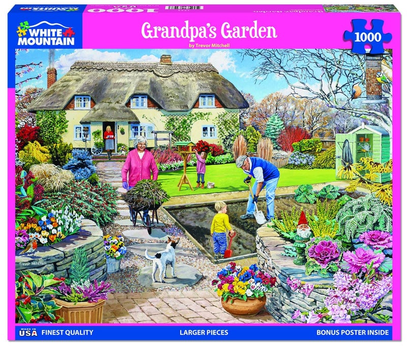 White Mountain Puzzles - Grandpa'S Garden - 1000 Piece Jigsaw Puzzle - Image 2