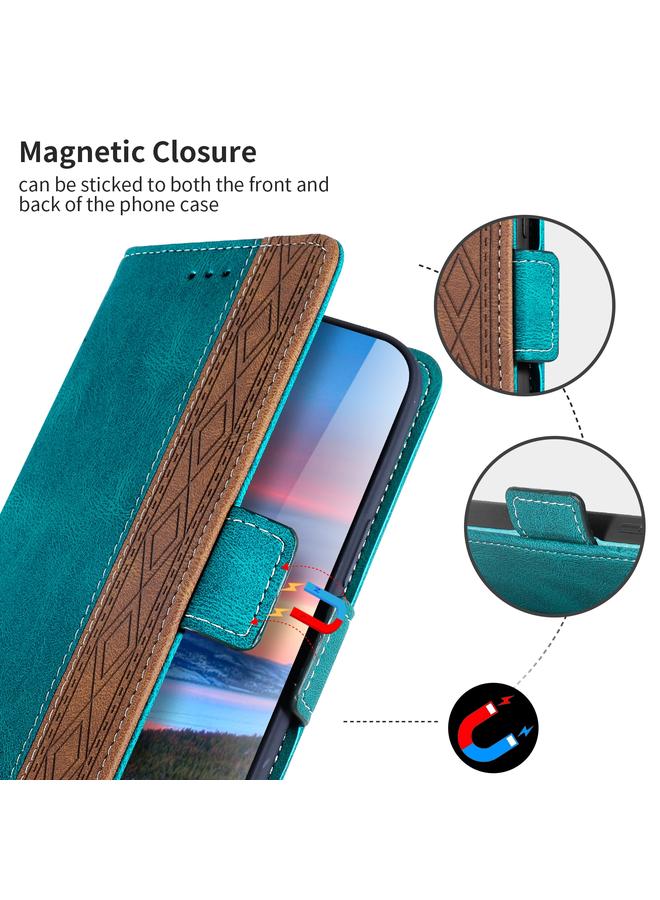 اس-توب جراب لهاتف Samsung Galaxy S21 FE 5G مع خياطة جانبية مغناطيسية من الجلد بتقنية RFID - Image 3