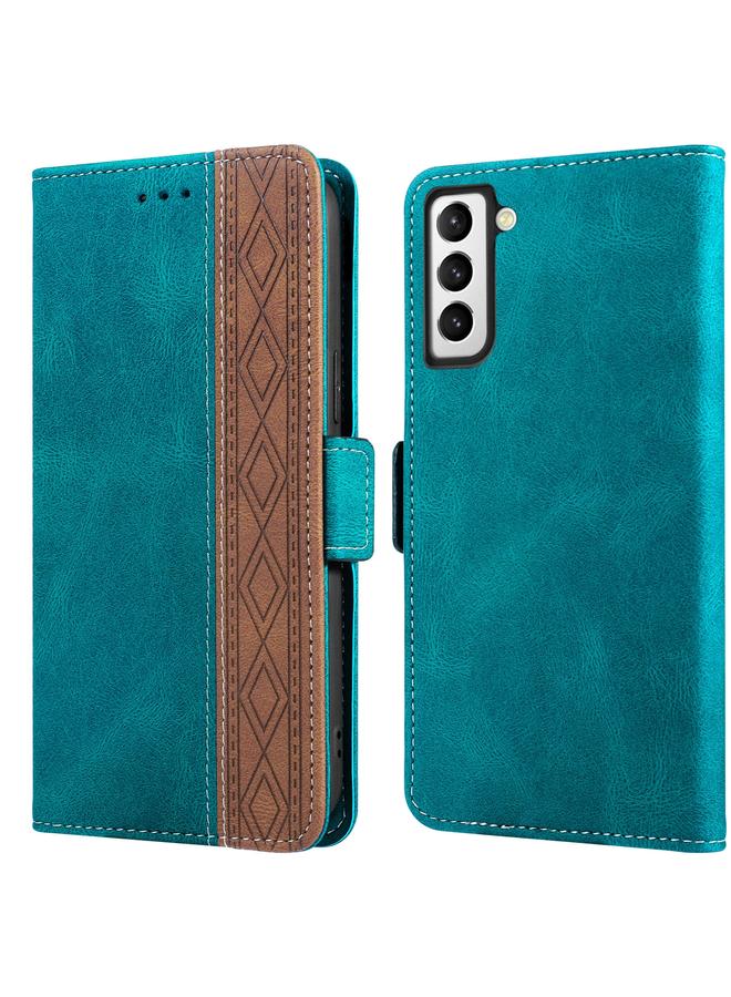 اس-توب جراب لهاتف Samsung Galaxy S21 FE 5G مع خياطة جانبية مغناطيسية من الجلد بتقنية RFID - Image 1