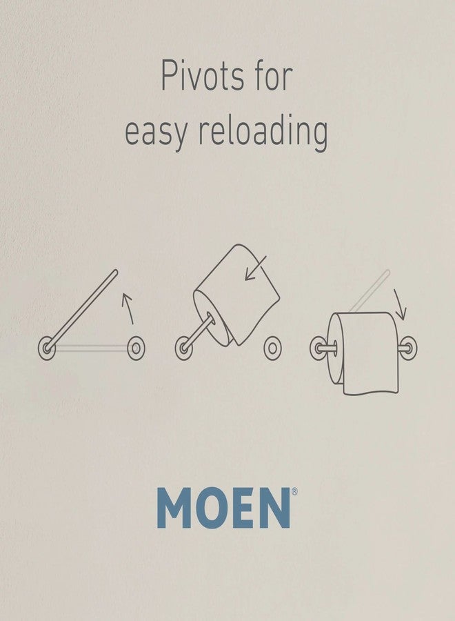 MOEN حامل ورق المرحاض موين YB8808BL بزاوية 90 درجة قابل للتدوير - Image 2