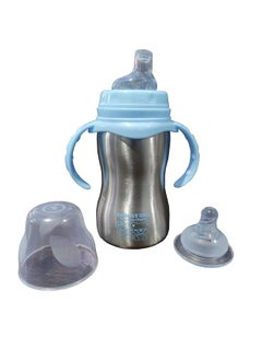 Chinmay Kids Stainless Steel Baby Feeding Bottle For New Born Babies And Infants ; Multifunctional ; 290 Ml ( Blue )  - Image 4