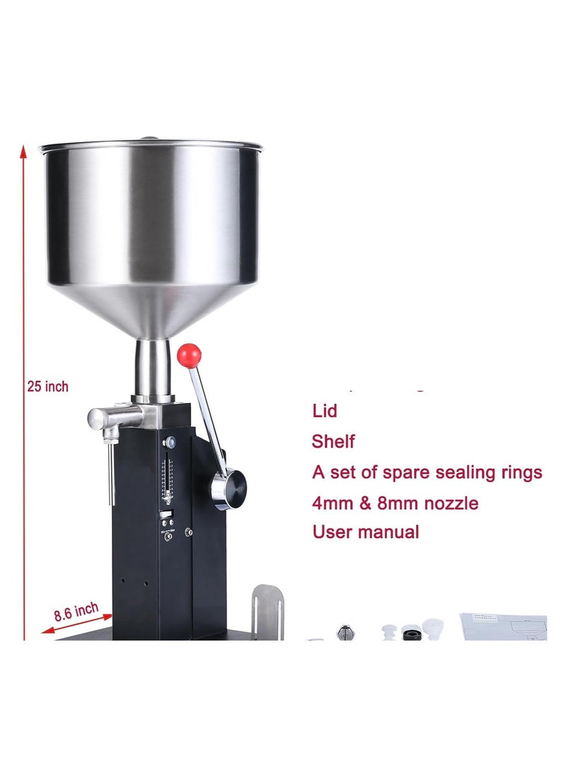 LETWOO - LETWOO Manual Paste Liquid Filling Machine 5 to100ml Bottle Filler Adjustable Bottle Filling Machine Filler A03 - Image 1