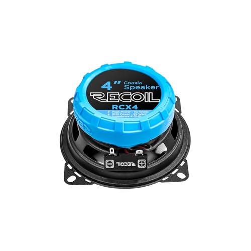 RECOIL RCX4 Echo Series 4-Inch Car Audio Coaxial Speaker System - Image 4