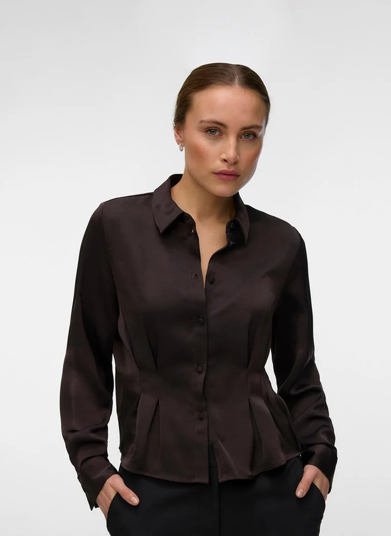 فيرو مودا VMMIRO Long Sleeve Fitted Shirt Woven