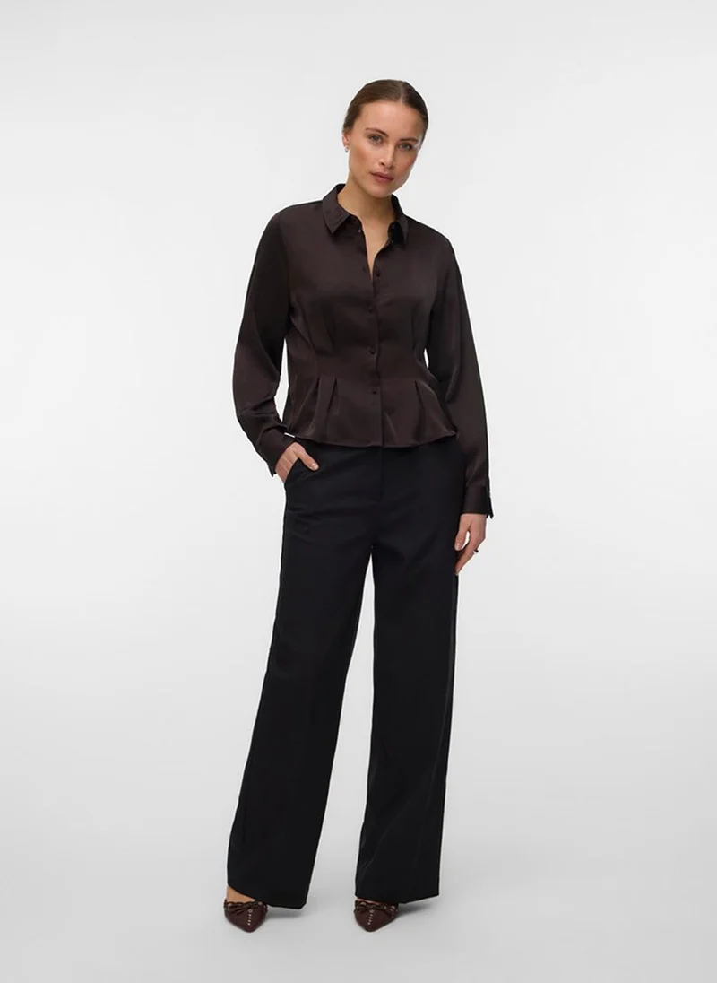 فيرو مودا VMMIRO Long Sleeve Fitted Shirt Woven