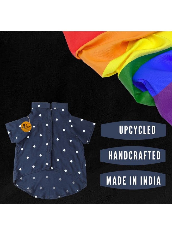 Sage Square Funky Soft Material Dog Shirt | Cool/Funky Print Pet | Soft Light Weight | Comfortable & Breathable Dog Clothing | Trendy Vest Outfit (Xxlarge - 28 Inch) (Polka Blue) - Image 4