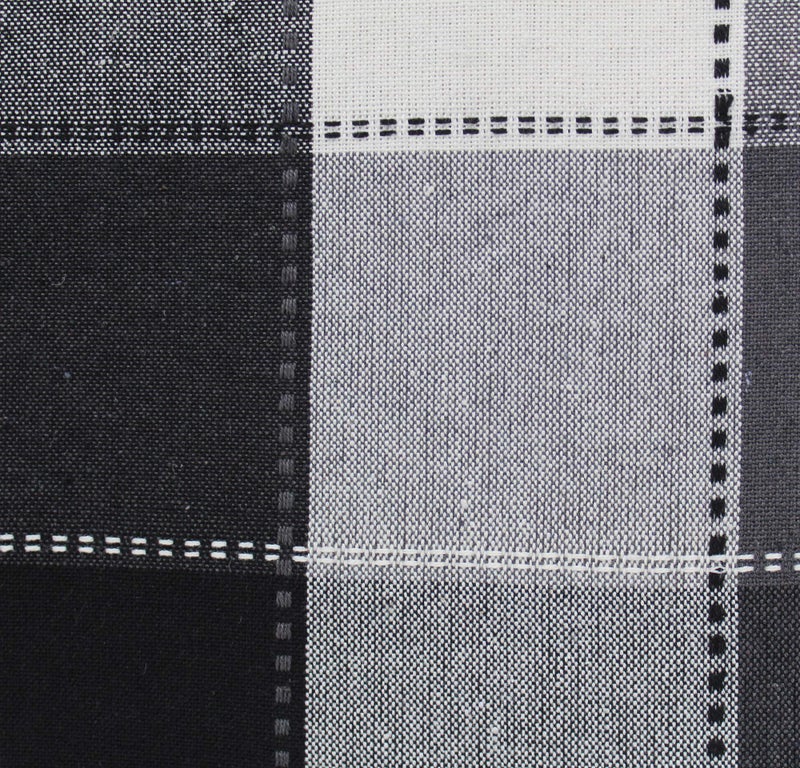 AIRWILL Cotton Self Designed Checks 200 GSM Single Bedsheet with 1 Pillow Cover (Black, Pack of 1 Set) - Image 2