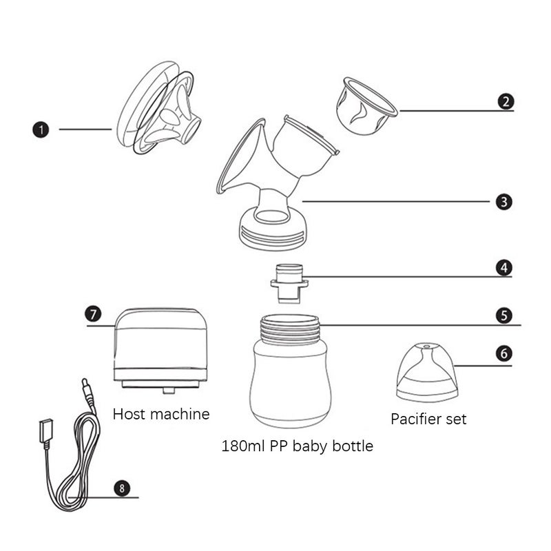 Electric Breast Pump Manual Milk Pump Lightweight Ergonomic Design Food-grade Material   with LED Display 9 Adjustable Suction Levels - Image 3