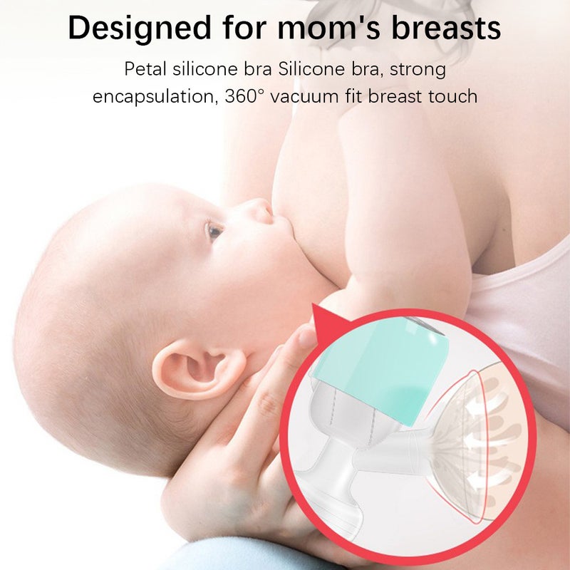 Electric Breast Pump Manual Milk Pump Lightweight Ergonomic Design Food-grade Material   with LED Display 9 Adjustable Suction Levels - Image 5