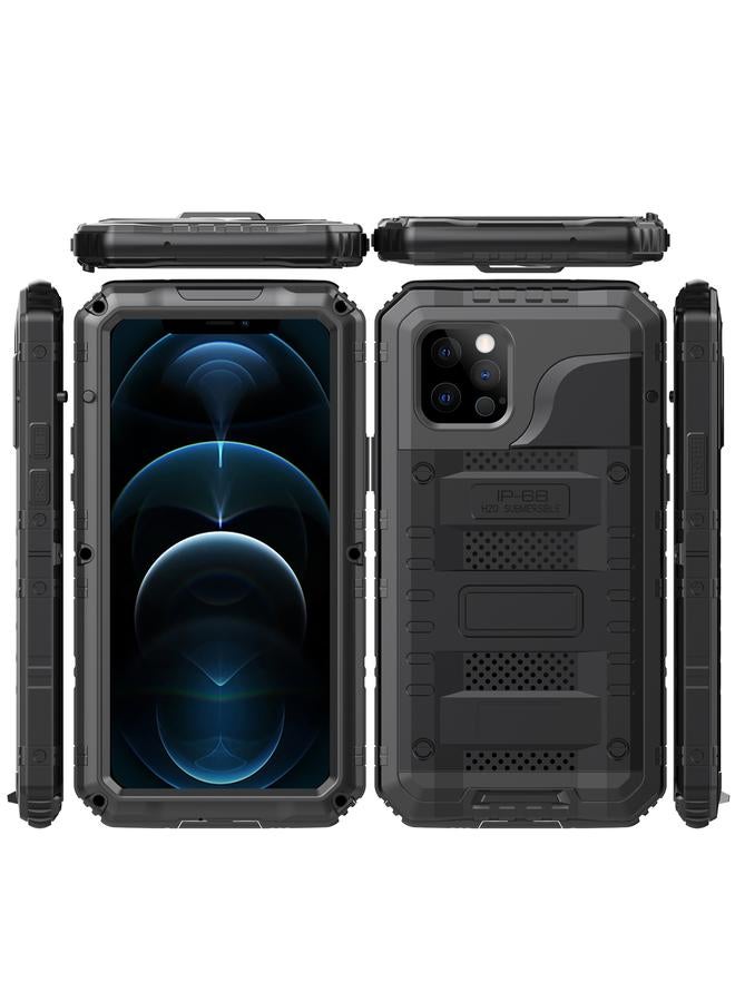 اس-توب جراب لهاتف iPhone 12 Pro مصنوع من المعدن والسيليكون مع واقي شاشة - Image 2