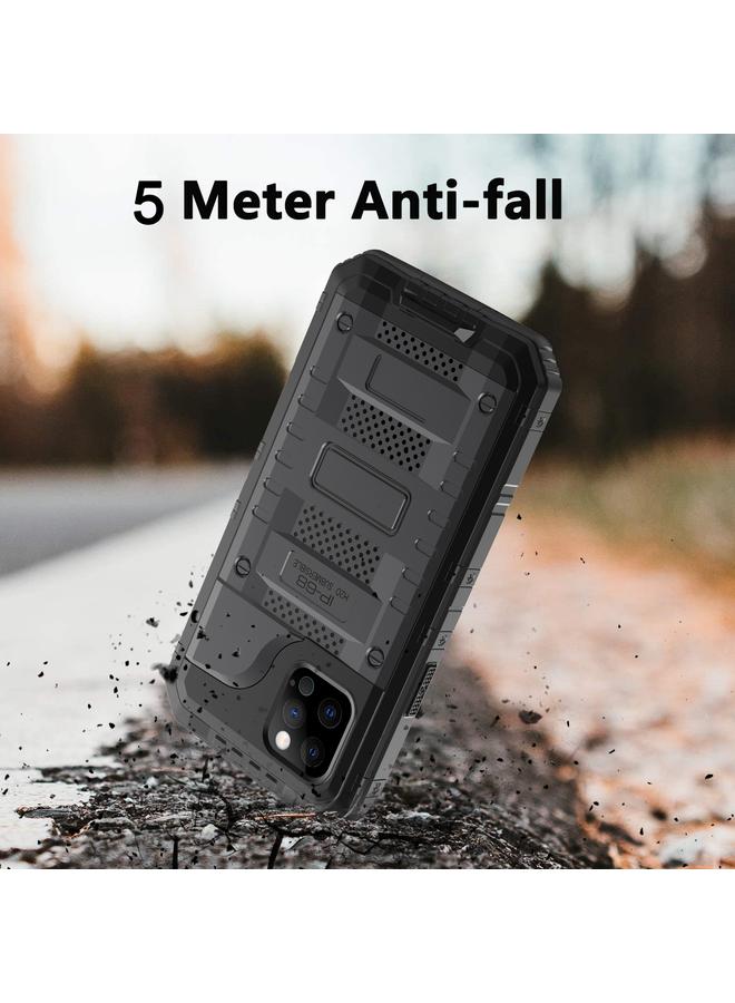 اس-توب جراب لهاتف iPhone 12 Pro مصنوع من المعدن والسيليكون مع واقي شاشة - Image 5