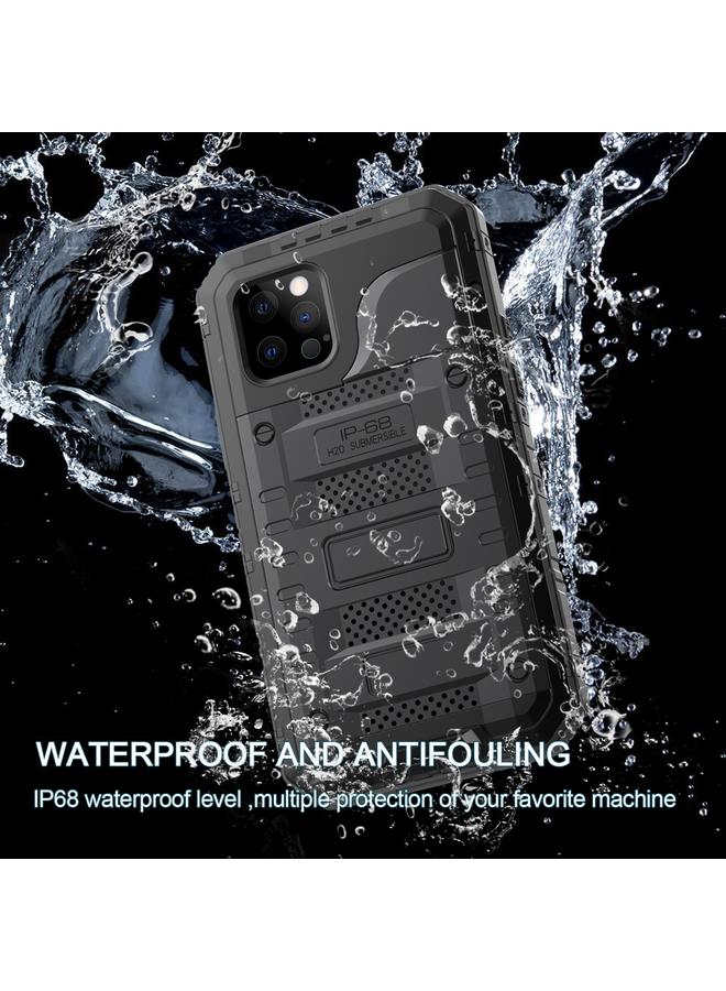 اس-توب جراب لهاتف iPhone 12 Pro مصنوع من المعدن والسيليكون مع واقي شاشة - Image 4