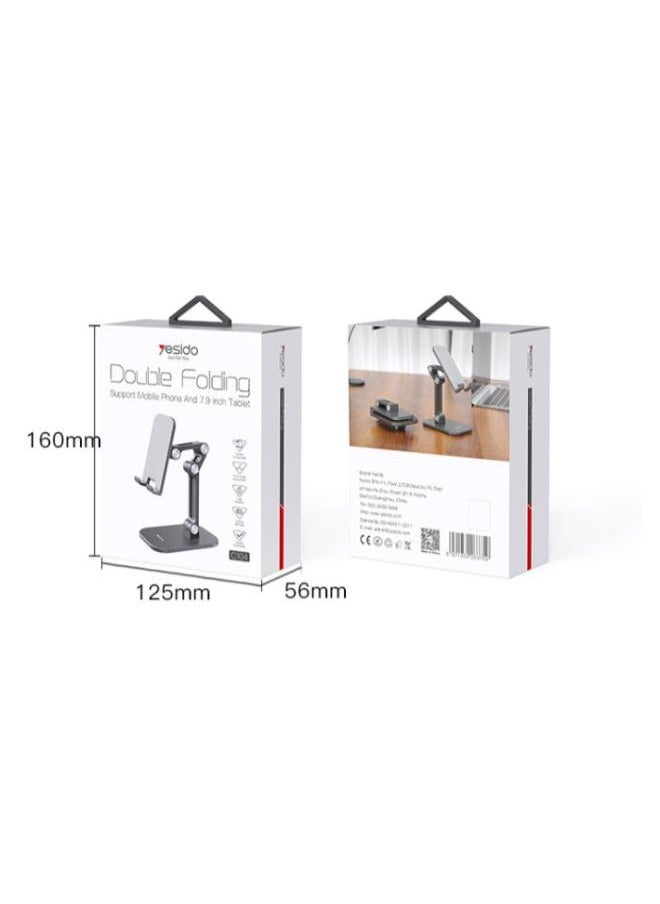 Yesido C104 Desktop Angle Adjustable Mobile Phone Stand Aluminum Alloy Tablet Cell Phone Holder  - Image 5