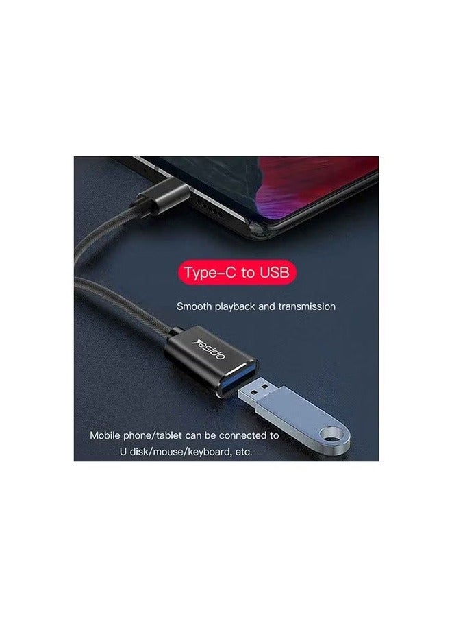 Yesido Type-C OTG Ultra Fast USB2.0 Data Transfer Black - Image 2