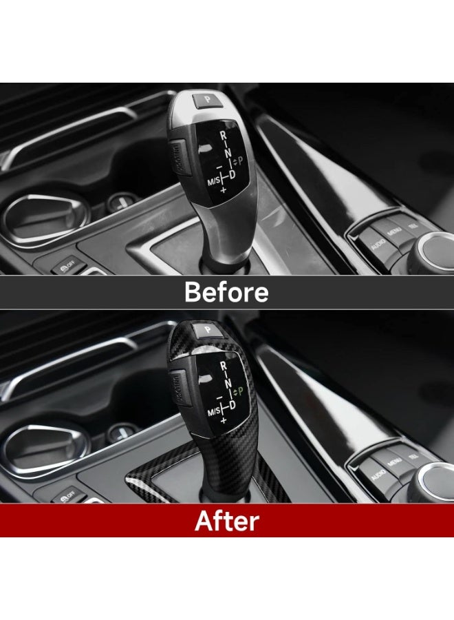 Carbon Style ABS Gear Shift Knob Cover Trim for BMW F20 F30 F10 F15 F32 F36 - Image 2