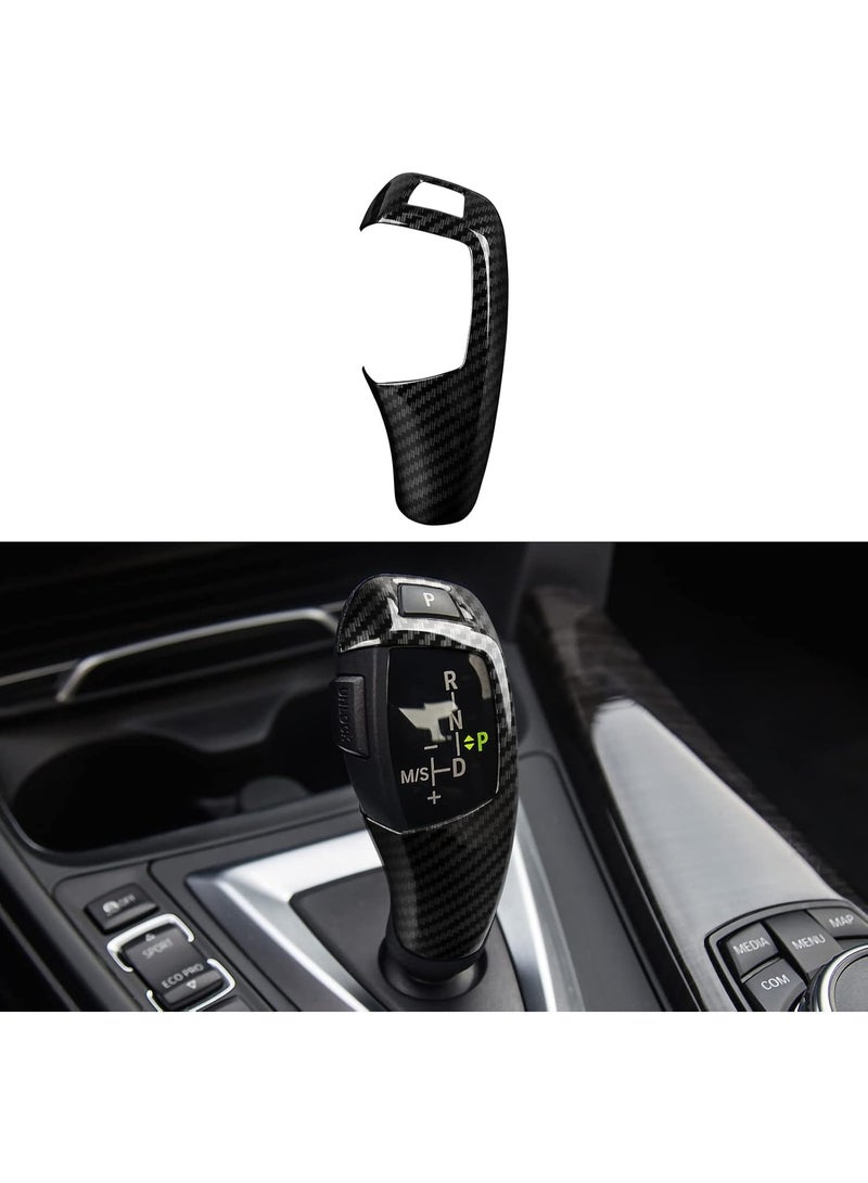 Carbon Style ABS Gear Shift Knob Cover Trim for BMW F20 F30 F10 F15 F32 F36 - Image 1