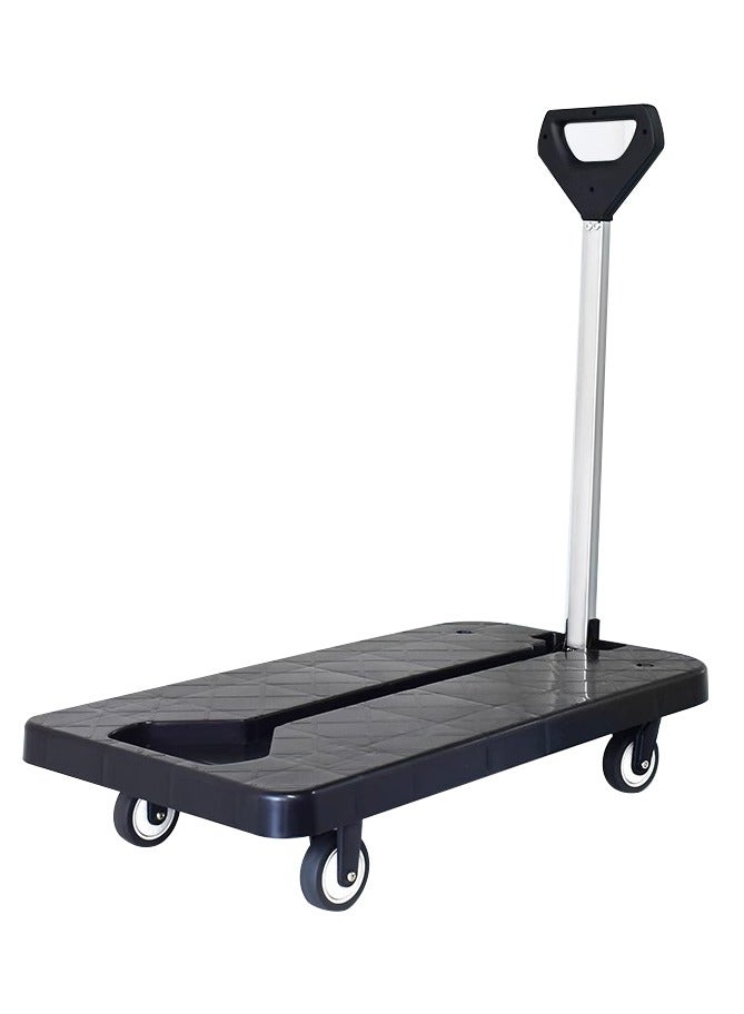 Platform Hand Truck Portable Trolly Fully Folded Compact Push Cart 150kg Capacity Heavy Duty Dolly Practical Handling Tools Household Industrial Noise Reduction Office Moving - Image 2