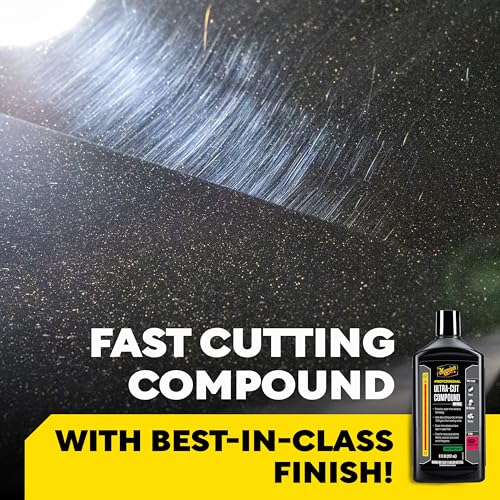 Meguiar's مركب ميغوايرز ميرور غليز M105 فائق القطع، مركب تلميع السيارات لإزالة الخدوش والدوامات الثقيلة مع إضافة اللمعان، آمن وفعال على جميع طلاءات السيارات اللامعة والطلاءات الشفافة، 8 أونصات - Image 2
