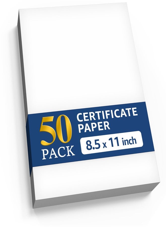 JUZARI 50 Certificate Paper 8.5 x 11 for Printing - Blank Certificate Papers for Award Certificates & Diploma Paper - Premium White Award Papers Cardstock for Awards & Certificates Graduation - Image 1
