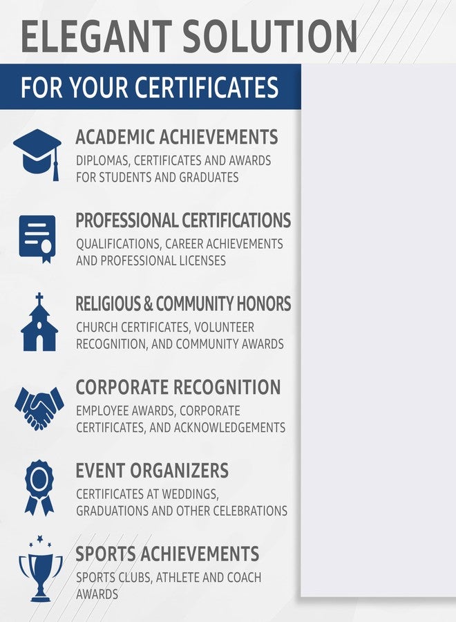 JUZARI 50 Certificate Paper 8.5 x 11 for Printing - Blank Certificate Papers for Award Certificates & Diploma Paper - Premium White Award Papers Cardstock for Awards & Certificates Graduation - Image 3