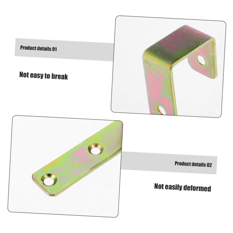 Heavy Duty Bunk Bed Ladder Hooks Gold With Mounting Screws For Loft Bed Storage - Image 4