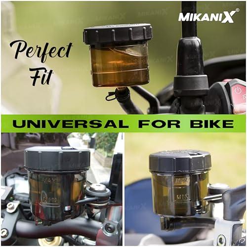 MIKANIX Universal Motorcycle Disc Brake Clutch Oil/Fluid Reservoir Can Cup Container (Black) - Image 3